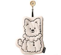 Bonita toalla de mano con estampado de perro, súper absorbente, de secado rápido, forro polar coral para cocina y baño, diseño colgante suave y agradable al tacto para secar las manos, (B)