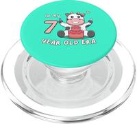 Bonita vaca en mi era de 7 años, lindo y divertido animal de séptimo cumpleaños PopSockets PopGrip para MagSafe