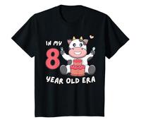 Bonita vaca en mi era de 8 años, lindo y divertido animal de octavo cumpleaños Camiseta
