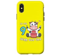 Bonita vaca en mi era de 9 años, lindo y divertido animal de noveno cumpleaños Carcasa para iPhone X/XS