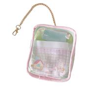 Bonita vitrina para figuras de anime, organizadores portátiles con visibilidad clara y protectores de figuras con cierre de cremallera