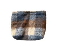 Bonita y práctica bolsa de almacenamiento organizadora de maquillaje de gran capacidad, bolsa portátil para viajes y artículos diarios, bolsa de maquillaje, pequeña, Azul, blanco y marrón, Mass Beauty