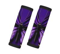Bonitas asas con estampado de mariposas moradas para equipaje, 2 paquetes de identificadores de maleta, agarre suave