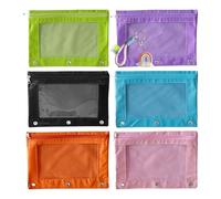 Bonitas bolsas de almacenamiento de rompecabezas: bolsa impermeable reutilizable estética con colgante de arco iris, organizador de viaje resistente, accesorios universitarios resistentes, objetos