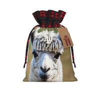 Bonitas bolsas de regalo de arpillera con patrón de llama, bolsas de regalo de tela de primera calidad para vacaciones y celebraciones
