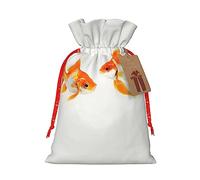 Bonitas bolsas de regalo de arpillera de pez dorado, ideales para cumpleaños, aniversarios, bolsas de regalo de tela artísticas para todas las ocasiones