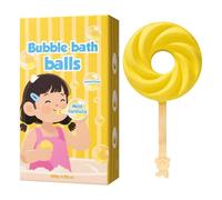 Bonitas bombas de baño con forma de piruleta que pueden soplar burbujas, hechas a mano, burbujas naturales, divertidos regalos interactivos para la hora del baño para niños y niñas (algodón de