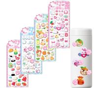 Bonitas calcomanías 3D | 4 hojas de cinta artística con huellas de patas, calcomanía estética 3D, para decoración de teléfonos inteligentes, cumpleaños, aula, negocios, profesores, escuela, recompensa