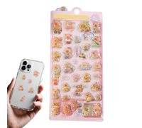 Bonitas calcomanías 3D, divertidas y reutilizables, extraíbles, para niños, para cumpleaños, Navidad, diario, manualidades, funda de teléfono, computadora, cuaderno, botella de papelería