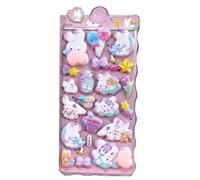 Bonitas calcomanías 3D | Hoja de gota de caramelo brillante en relieve 3D | Pegatinas de cristal de ilustración creativa | Adhesión duradera para niños, adolescentes, álbumes de recortes, decoración