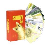 Bonitas cartas de tarot, mazo de tarot divino de gato naranja, 78 cartas, guía espiritual de juego de lectura para meditación, predicciones futuras, , atención plena