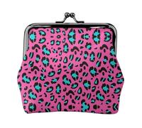 Bonitas carteras de leopardo para mujer, monedero para mujer, cartera pequeña para mujer, adecuada para mujeres, elegante y personalizada, Negro -, Talla única, Art Deco