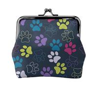 Bonitas carteras de pata de perro para mujer, monedero para mujer, cartera pequeña para mujer, adecuada para mujeres, elegante y personalizada, Negro -, Talla única, Art Deco