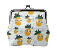 Bonitas carteras de piña para mujer, monedero para mujer, cartera pequeña para mujer, adecuada para mujeres, elegante y personalizada, Negro -, Talla única, Art Deco