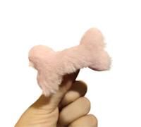 Bonitas decoraciones for zapatos de hueso peludo, cordones estrella felpa, dijes for zapatillas deporte, accesorios desmontables for para Zapatillas de Senderismo y Deportivas(Pink Plush bone)