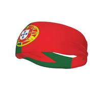 Bonitas Diademas con la Bandera de Portugal para Mujer y Hombre, Banda para el Pelo Deportiva Que Absorbe la Humedad para Correr, Andar en Bicicleta y Hacer Yoga