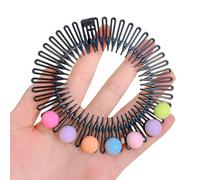 Bonitas diademas de flores de dibujos animados para mujer con peine de dientes, diademas duras en forma ondulada, pinzas elásticas para el pelo, peine elástico
