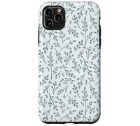 Bonitas flores botánicas azul y blanco Toile patrón francés Carcasa para iPhone 11 Pro Max