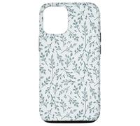Bonitas flores botánicas azul y blanco Toile patrón francés Carcasa para iPhone 12/12 Pro