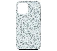 Bonitas flores botánicas azul y blanco Toile patrón francés Carcasa para iPhone 12 mini