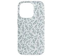 Bonitas flores botánicas azul y blanco Toile patrón francés Carcasa para iPhone 14 Pro
