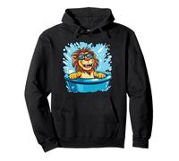 Bonitas gafas de sol León en la piscina para niños y niñas Sudadera con Capucha
