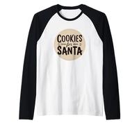 Bonitas Galletas para Sello de Papá Noel Camiseta Manga Raglan