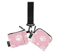 Bonitas huellas de flores para mujer, fundas para tarjetas de identidad, minimalista, protector de tarjeta de identidad con correa de muñeca para mujer, 2 piezas de tarjetero para crédito