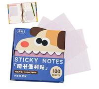 Bonitas notas adhesivas de 100 hojas extraíbles, translúcidas | Libros, blocs de notas de anotación para escuela, oficina, trabajo, hogar, aula, estudio, diario, planificador, escritorio