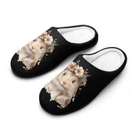 Bonitas pantuflas de casa de hámster para mujer, cálidas zapatillas de forro polar para el hogar, para invierno, para interior y exterior.39-40