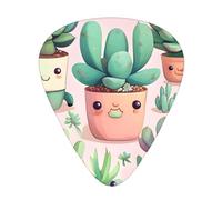 Bonitas plantas suculentas, 12 púas de guitarra por paquete, disponibles en 3 grosores diferentes, adecuadas para guitarras eléctricas, ukeleles, etc.