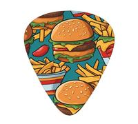Bonitas púas de guitarra con patatas fritas en tres grosores diferentes, adecuadas para guitarras eléctricas y guitarristas de banda