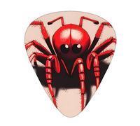 Bonitas púas de guitarra de araña roja, púas de celuloide de alta calidad para mejorar la jugabilidad y el tono.