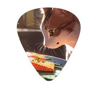 Bonitas púas de guitarra de gato en tres grosores diferentes, adecuadas para guitarras eléctricas y guitarristas de banda