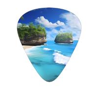 Bonitas púas de guitarra de playa en tamaños finos, medianos y gruesos, juego de 12 piezas, adecuadas para guitarra eléctrica y varios instrumentos