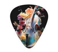 Bonitas púas de guitarra de violonchelo en tamaños finos, medianos y gruesos, juego de 12 piezas, adecuadas para guitarra eléctrica y varios instrumentos