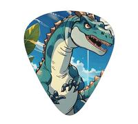 Bonitas púas de guitarra impresas de dinosaurio para guitarristas acústicos, eléctricos y de banda, 12 piezas en 3 grosores diferentes