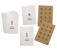 Bonitas tarjetas de Navidad de muñeco de nieve, 24 tarjetas de vacaciones de invierno con sobres con muñeco de nieve y felicitaciones de felices fiestas