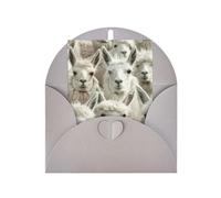 Bonitas tarjetas y sobres en blanco con estampado de llama, diseños únicos perfectos para festivales, invitaciones