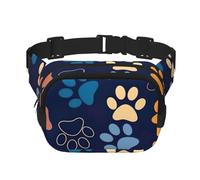 Bonito accesorio de entrenamiento con estampado de pata de perro, cuadrada, de doble capa, bolsa de viaje de moda para hombres y mujeres