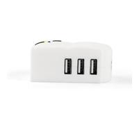 Bonito adaptador USB para portátiles y teléfonos con 3 puertos USB 2.0 de alta velocidad para teclado de oficina y hogar y más