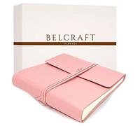 Bonito álbum fotográfico de piel, elegante, con caja de regalo, hecho a mano por artesanos toscanos (22 x 22 cm), color rosa