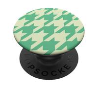 Bonito, amarillo y verde, patrón de pata de gallo, pata de gallo PopSockets PopGrip Adhesivo