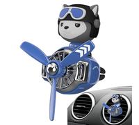 Bonito ambientador para coche, helicóptero para coche, diseño de piloto de perro, purificador de aire para coche con 2 pastillas aromáticas, ambientador de perfume para coche para todos los coches,