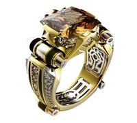 Bonito anillo de dedo tallado con incrustaciones para la vida cotidiana, anillos casuales para hombres, 12, Metal, Sin piedra preciosa