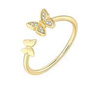 Bonito anillo minimalista de diseño de mariposa, regalo de joyería delicada para mujeres, medias de caléndula, niños, 8, Metal, Sin piedras preciosas