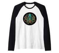 Bonito animal de pulpo para los amantes del mar y el océano Camiseta Manga Raglan