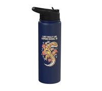 Bonito anime para mascotas Leopard Gecko I Just Really Like Geckos para mujer Stainless Steel Insulated Water Bottle