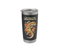 Bonito anime para mascotas Leopard Gecko I Just Really Like Geckos para mujer Vaso térmico de acero inoxidable de doble pared