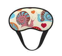 Bonito antifaz de caracol para adultos, opaca, cómoda máscara de ojos que bloquea la luz para viajes, yoga